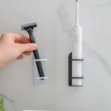 Wall Mounted Electric Toothbrush Holder Seamless Toothbrush Holder Non Perforated Storage Rack Toothpaste and Toothbrush Holder - Image 5