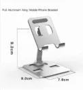 Universal All Aluminum Alloy Foldable Desk Phone Holder Mount Stand For Mobile Phone Holder For Tablet Desktop Metal Holder - Image 6