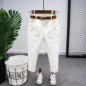 Children's Elastic Casual Pants  Autumn/winter New Style Korean Version Boys Girls Slim Fit Smooths Your Silhouette - Image 2