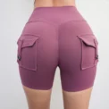 Peach Butt Fitness Shorts Women's Exercise Three-Quarter Pants Cargo Air Dry Pocket Yoga Tight Lift Summer - Image 6