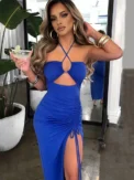 Sleeveless Sexy Female Midi Backless Dresses Slim Night Club Party Women's Dress Bodycon Vestidos Elegantes Para Mujer - Image 2
