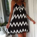 Summer Sexy Holiday Dress for women wave pattern tassel strap Sleeveless Holiday Dress Exotic Vitality suspender dress sexy - Image 4