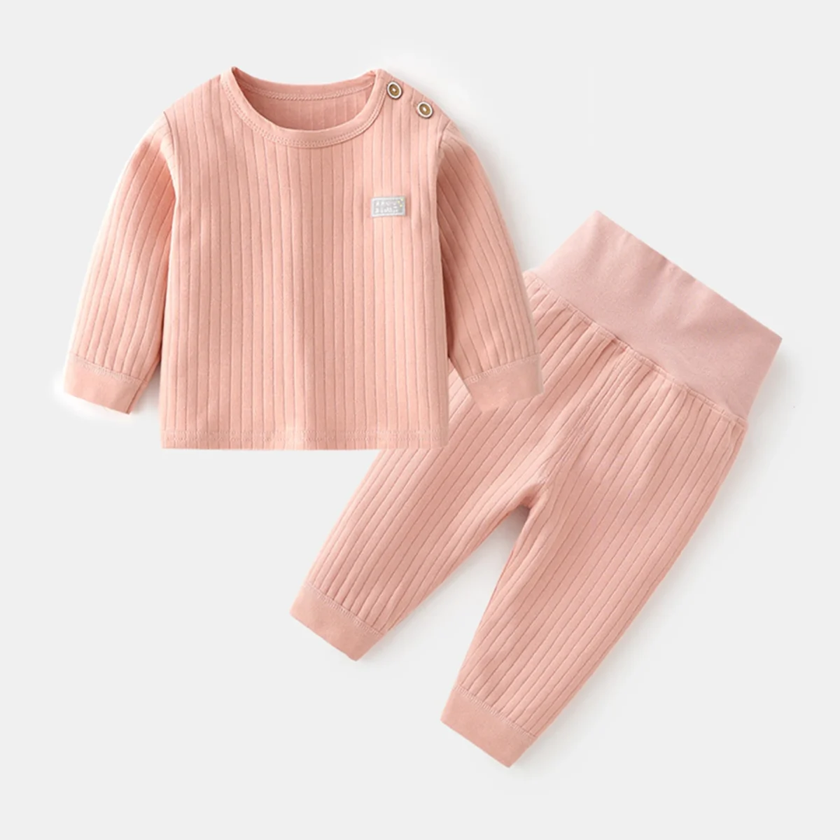 Autumn Winter Thermal Underwear Suit Baby Clothing Sets Boys Girls Pajama Sets Baby Warm Sleepwear Candy Colors Kids Clothes - Image 1