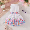 Dress For Kids 3-36 Months Korean Style Sleeveless Cute Button Summer Floral Princess Formal Dresses Ootd For Newborn Baby Girl - Image 2