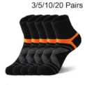 Lot Men's Socks Black Sports Socks Casual Run Autumn Winter High Quality Breathable Male Socks -