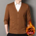 Men's Smart Casual Cardigan V-neck Sweater Men's Autumn Winter Clothes Button Knit Cardigans Mens Knitting Sweaters Outwear - Image 6