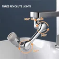 1080° Universal Rotation Faucet Extender Sprayer Head Two-mode Multi-function Faucet Robotic Arm Kitchen Bathroom Accessories - Image 2