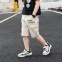 New Summer Teenage Boys Pants Casual Letter Short Trousers For Kids 4-14 Years Children Comfortable Pants - Image 6