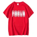Summer Men's 100% Cotton High Quality Casual Sports Loose Oversized Funny Focus Print Round Neck Short Sleeved T-shirt Tops - Image 3