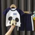 2pc/set Mickey Baby Summer Clothes Children's Tracksuit Short Sleeved Suit Girls Boys T-shirt + Shorts Outfits Disney 1-4 Age - - Image 4