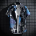 Men's Short sleeve Print Shirts Thin Beach Top Seaside Leisure Men's Essential Clothes - Image 2
