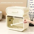 Toilet Tissue Holder Storage Organizer Bathroom Square Tissue Box Wall-Mounted Double Layer Storage Rack Toilet Roll Holder - Image 3