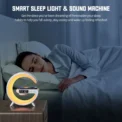 Multifunction Bluetooth Speaker TF RGB Night Light 15W Wireless Charger Stand for iPhone Samsung Xiaomi Fast Charging Station - Image 4
