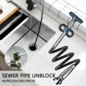 Sewer Pipe Unblocker Snake Spring Pipe Dredging Tool Kitchen Bathroom Sewer Cleaning Tool Pipe Hair Remover Drain Cleaner - Image 2