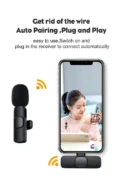 Wireless Lavalier Microphone Portable Audio Video Recording Mini Mic for iPhone Android Live Broadcast Gaming Phone Mic - Image 5