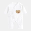 All Seasons Newborn Baby Boy Girl Romper 100% Pure Cotton Soft Cartoon Bear Bodysuit with Hat - Image 6