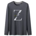 Men's Long Sleeve T-Shirt New Spring Autumn Trendy Base Layer Top Loose Fit Sweatshirt For Casual Wear - Image 4