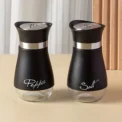 2pcs Glass Bottom With Stainless Steel Salt Pepper Shakers Spice Dispenser With Adjustable Pour Holes Pepper Seasoning Cans - Image 3