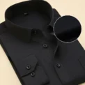 8XL Plus Size Men's Top Quality Dress Shirts Long Sleeve Slim Fit Solid Striped Business Formal White Shirt Male Social Clothing - Image 3