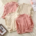Kids Long Sleeved Undershirt Girls Cute Floral Dots T-shirt 2-10T Children Boys Sweet Tops Bottoming Shirt t shirt for kids boy - Image 3