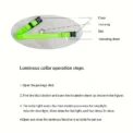 Nylon LED Night Safety Flashing Glow In The Dark Dog Leash Dogs Luminous Fluorescent Pet Dog Collar - Image 3