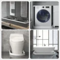 Rubber Silicone Shower Barrier Water Stopper Bathroom Waterproof Strip Water Retaining Strip Bendable Door Bottom Sealing Strip - Image 6