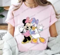 Disney Minnie And Daisy Duck Besties Cotton TShirt Women Summer Casual Versatile O-Neck Fashion Streetwear Women Clothing - Image 2