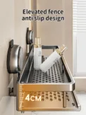 No Drill Bathroom Suction Cup Storage Shelf Storage Shelf Bathroom Perforation-Free Wall Hanging Vanity Toilet Triangle Basket R - Image 4