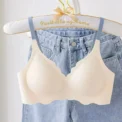 No Trace Top Women's Underwear No Steel Ring Pure Desire Comfortable Upper Support Sling Adjustable Beauty Back Bra Thin Section - Image 6