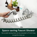 New Faucet extender external shower head bathroom faucet adapter attachment washbasin faucet external shower head set - Image 4