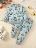 Winter Cool 4-7 Years Old Boy Long Sleeves Splicing Fabric Fashion Sports Clothing - Image 4