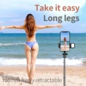 3In1 Bluetooth Wireless Selfie Tripod With Fill Light Shutter Remote Control Portable Foldable Monopod For iPhone Smart Phone - Image 5