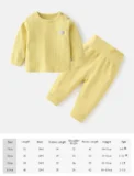 Autumn Winter Thermal Underwear Suit Baby Clothing Sets Boys Girls Pajama Sets Baby Warm Sleepwear Candy Colors Kids Clothes - Image 6