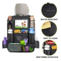 Car Seat Organizer Multifunctional Oxford Fabric Car Back Multi Pocket Storage Bag with Tablet Holder Protector for Kids - Image 4