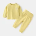 Autumn Winter Thermal Underwear Suit Baby Clothing Sets Boys Girls Pajama Sets Baby Warm Sleepwear Candy Colors Kids Clothes - Image 2