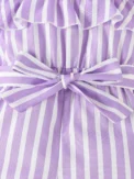 Summer Baby Girl New Foreign Style Sweet And Cute Belt Belt Purple Stripes Comfortable Breathable Holiday Seaside Style - Image 5