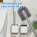 Toilet Cleaning Brush Without Dead Ends Plastic Wall Mounted Toilet Brush Bathroom Accessories Punch Free Cleaning Tool - Image 4