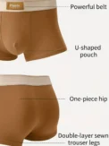 3pcs Men Panties Cotton BoxerShorts Man Underwear Mens Boxers Breathable U Convex Male Underpants Sexy Trunks - Image 5