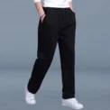 Men's Straight-Leg Loose-Fit Casual Pants Autumn Winter Long Draped Versatile Style Plus Size Running Track Pants - Image 2