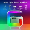 Wireless Charger Station Desk Lamp Night Light Alarm Clock Bluetooth Speaker For iPhone Samsung Xiaomi Fast Charging Stand Pad - Image 3