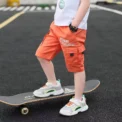 New Summer Teenage Boys Pants Casual Letter Short Trousers For Kids 4-14 Years Children Comfortable Pants - Image 5