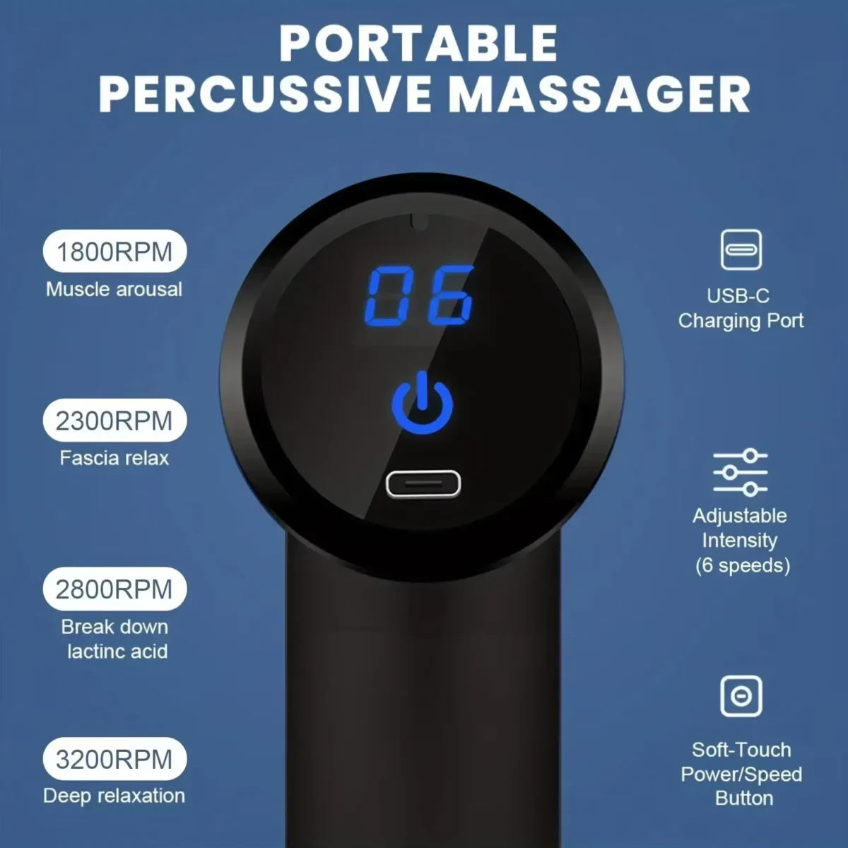 Mini Fascia Gun Sports Professional Wireless Massage Gun Muscle Relaxation Massage Equipment Fascia Gun Full Body Massager - Image 2