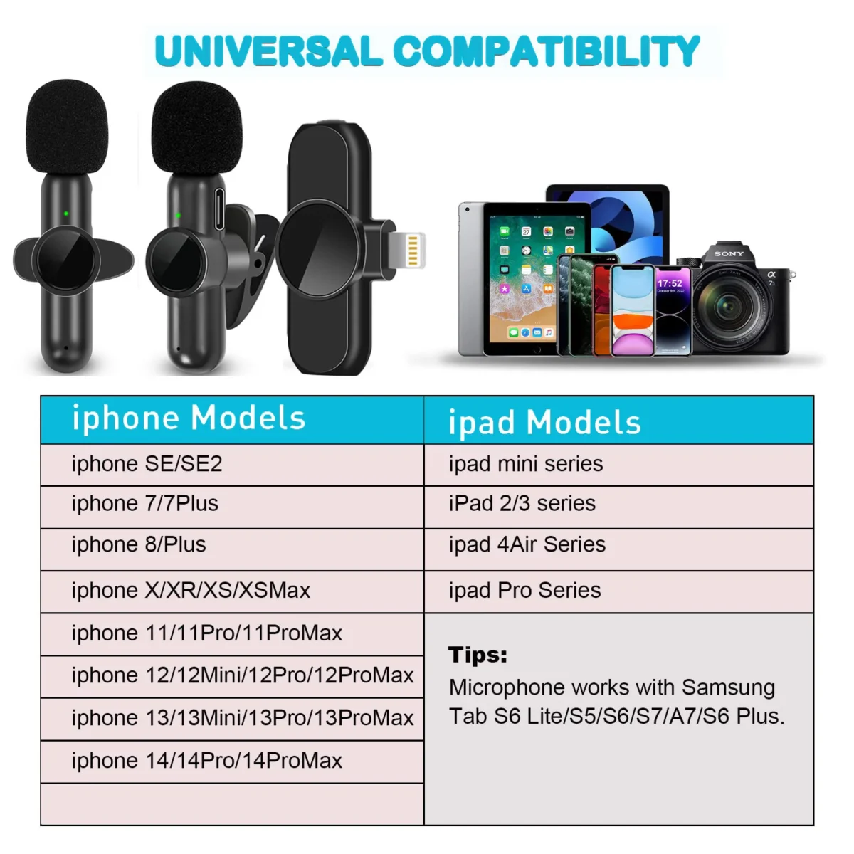 2.4G Wireless Lavalier Microphone Noise Cancelling Audio Video Recording for IPhone/iPad/Android/Xiaomi/Samsung Live Game Mic - Image 6