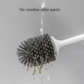 TPR Silicone Head Toilet Brush Wall Mounted Cleaning Brush Long Handle Toilet Brush Bathroom - Image 4