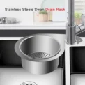1pcs Stainless steel swan sink filter basket kitchen sink dedicated swan filter basket hanging drain rack kitchen supplies - Image 5