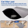 Large Cat Litter Mat Waterproof Double Layer Litter Trapping Clean Pad for Cat Litter Box Durable and Easy to Clean - Image 4