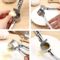 Stainless Steel Garlic Press Crusher Mincer Handheld Garlic Smasher Squeezer Manual Press Grinding Tool Kitchen Accessories - Image 5