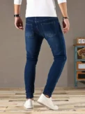 Spring New Mens Slim Fit Classic Skinny Jeans Casual Street Style Casual Mens Skinny Jeans Male Slim Fit Pencil Denim Blue - Image 2