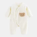 All Seasons Newborn Baby Boy Girl Romper 100% Pure Cotton Soft Cartoon Bear Bodysuit with Hat - Image 5