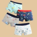pcs Boys Boxer Sets Briefs Kids Cotton Underwear Baby Underpants Teenager Cartoon dinosaur All Print Soft Children Panties - Image 3